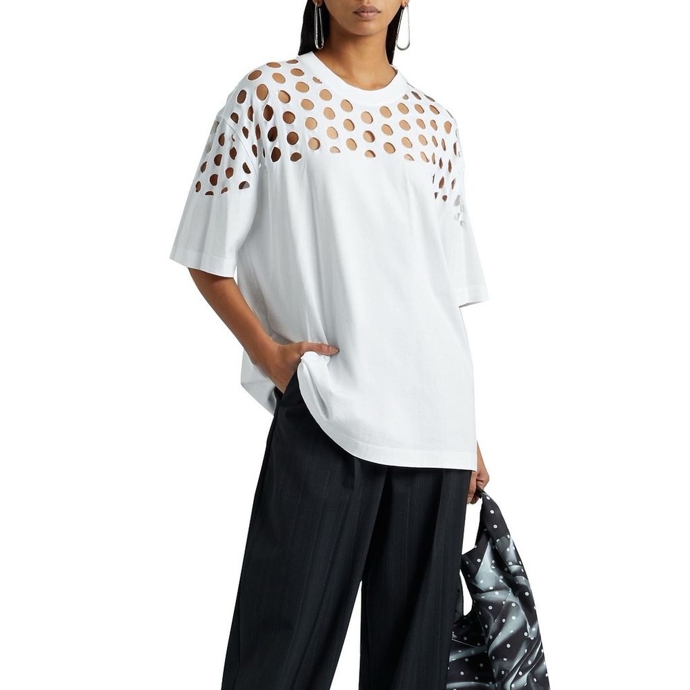 Maison Margiela Oversized Cutout cotton-jersey T-shirt